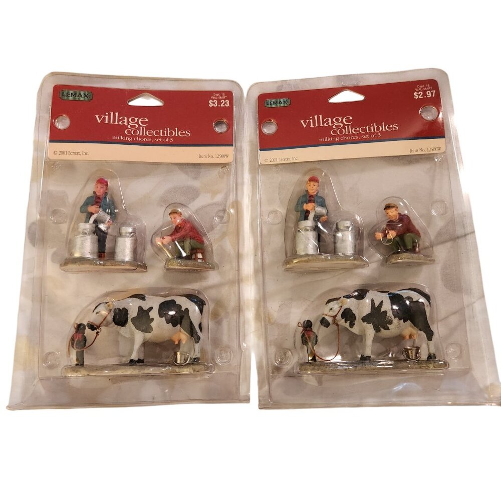Lemax Village Collectibles – Milking Chores Lot (2) 2001